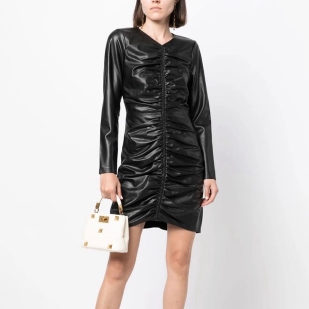 Veronica Beard Bernadette Vegan Leather Dress